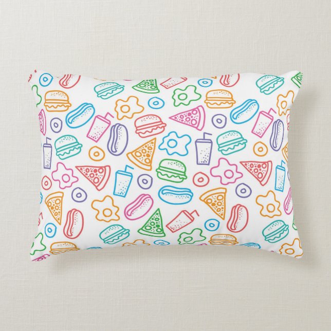Fast food pattern 2 decorative cushion (Front)