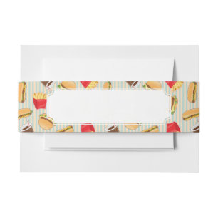 Fast Food Pattern 2 Invitation Belly Band
