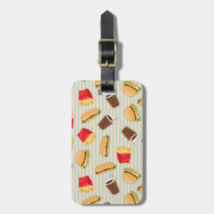 Fast Food Pattern 2 Luggage Tag