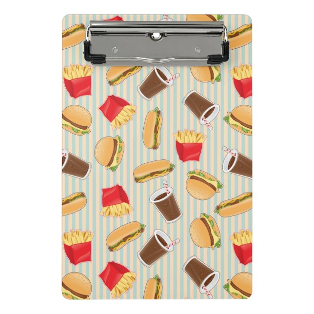 Fast Food Pattern 2 Mini Clipboard (Front)