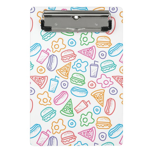 Fast food pattern 2 mini clipboard (Front)