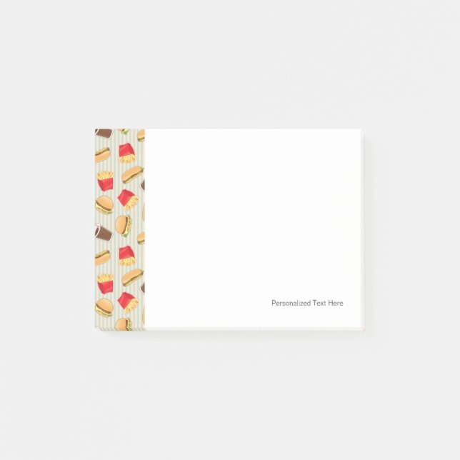 Fast Food Pattern 2 Post-it Notes (Front)