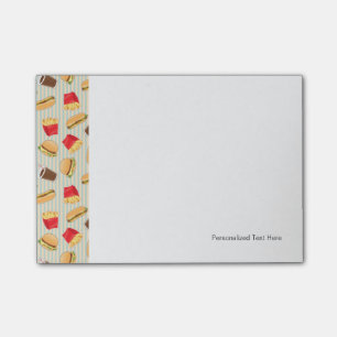 Fast Food Pattern 2 Post-it Notes