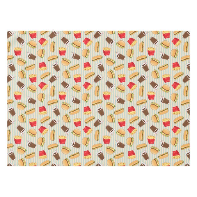 Fast Food Pattern 2 Tablecloth (Front (Horizontal))