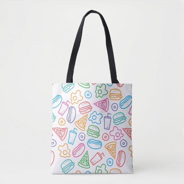 Fast food pattern 2 tote bag (Front)