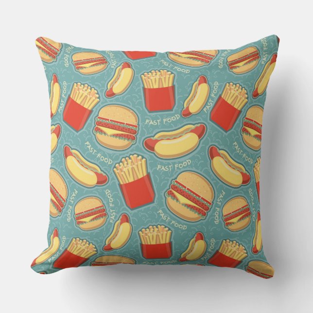 Fast Food Pattern 3 Cushion (Front)