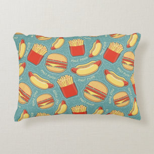 Fast Food Pattern 3 Decorative Cushion