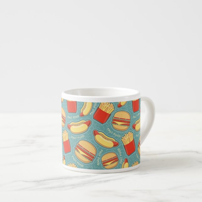 Fast Food Pattern 3 Espresso Cup (Front Right)