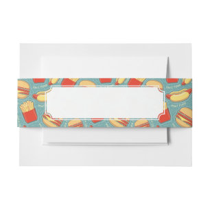 Fast Food Pattern 3 Invitation Belly Band