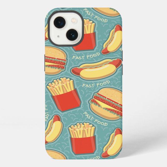 Fast Food Pattern 3 iPhone Case (Back)