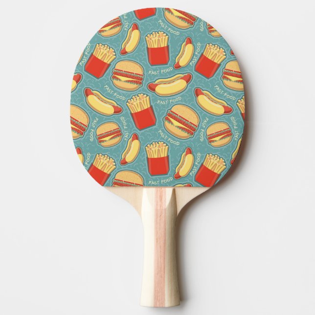 Fast Food Pattern 3 Ping Pong Paddle (Front)