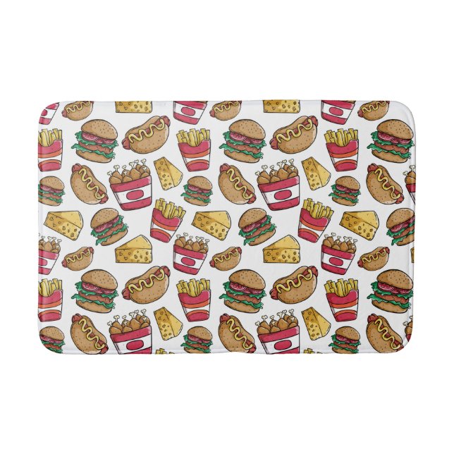 Fast Food Pattern bath mats (Front)