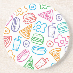 Fast food pattern coaster