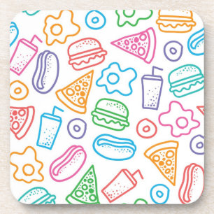 Fast food pattern coaster