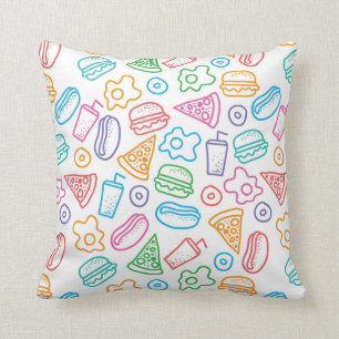 Fast food pattern cushion