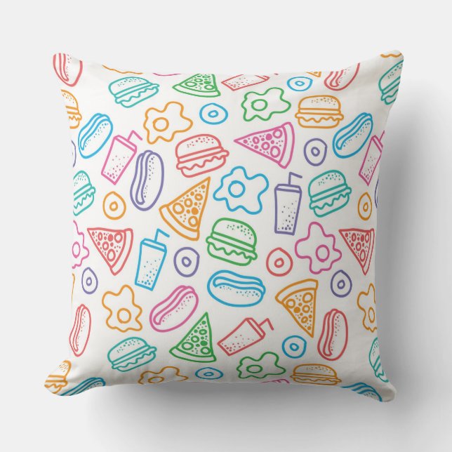 Fast food pattern cushion (Front)