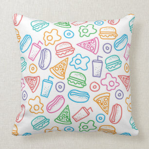 Fast food pattern cushion