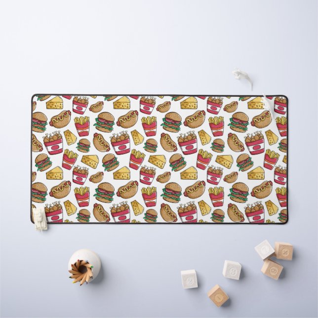 Fast Food Pattern Desk Mat (Kids Table)