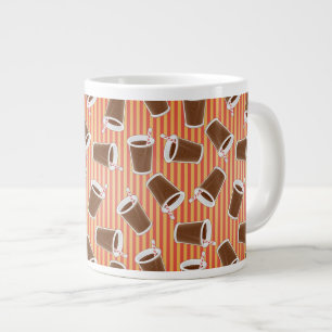 Fast food pattern large coffee mug
