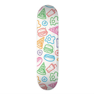 Fast food pattern skateboard