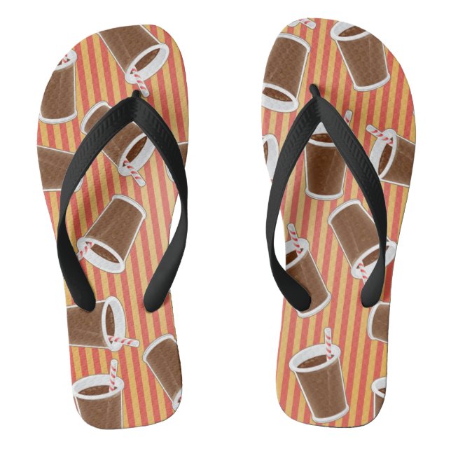 Fast food pattern thongs (Footbed)