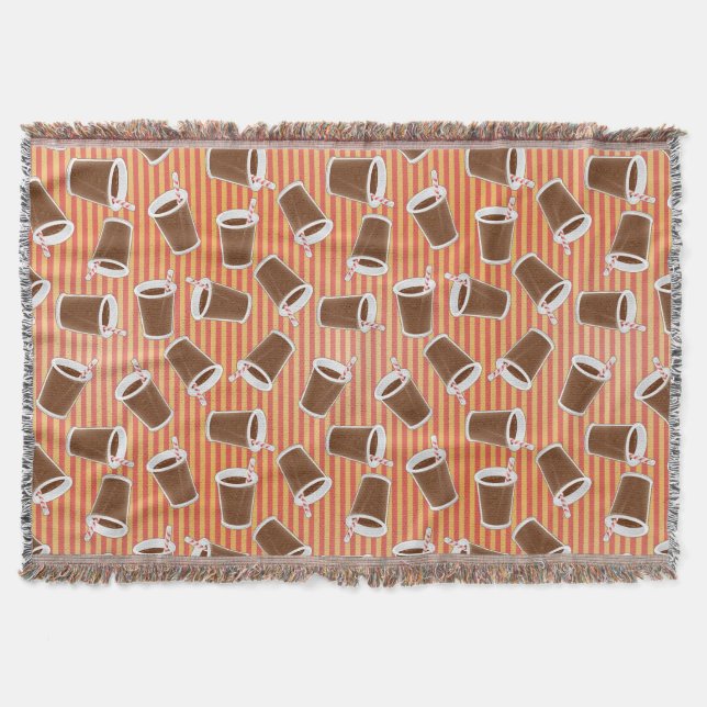 Fast food pattern throw blanket (Front)