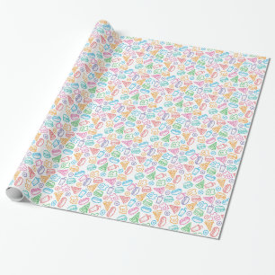 Fast food pattern wrapping paper
