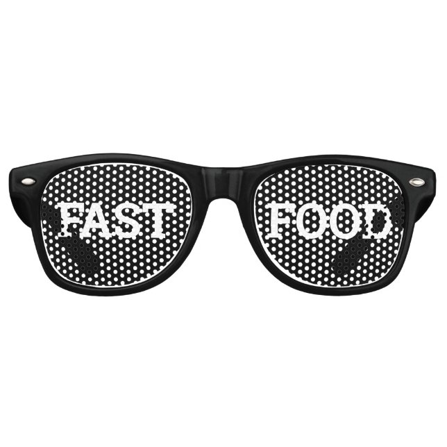 FAST FOOD retro Shades / Fun Party Sunglasses (Front)