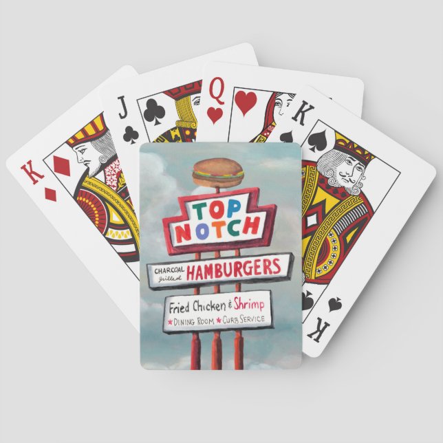 Fast Food Sign Playing Cards (Back)