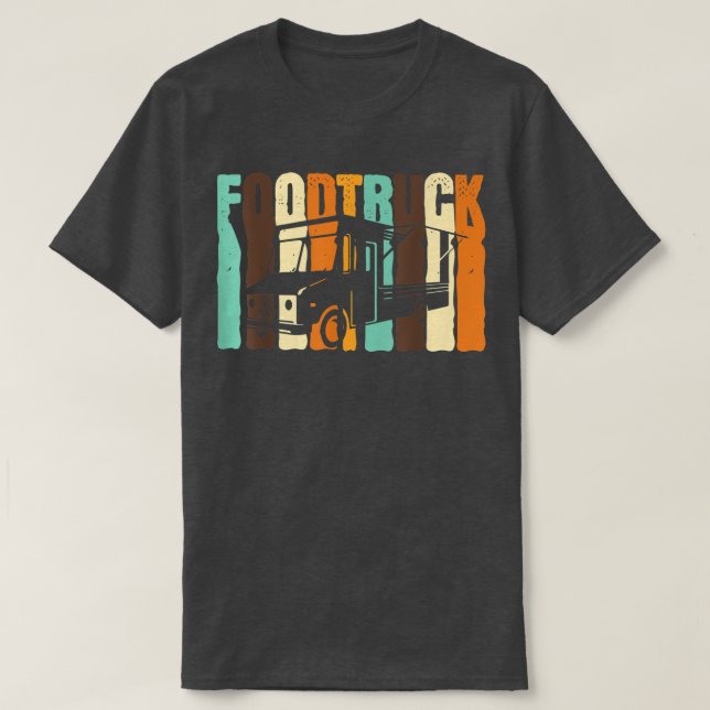 Fast Food Trucker Driver Retro Burger Street Food  T-Shirt (Design Front)