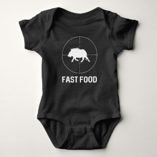 Fast Food Wild Boar Hunter Pig Hunting Gift Baby Bodysuit