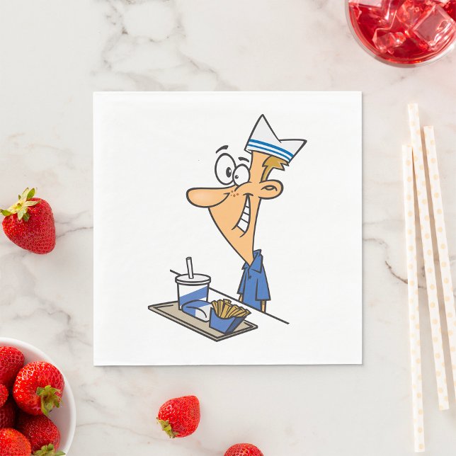 Fast Food Worker Napkin (Creator Uploaded)