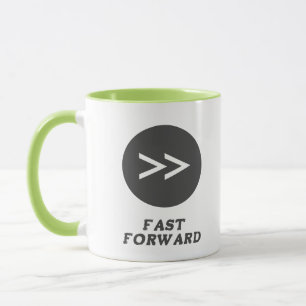 Fast Forward Button Lime Green Mug