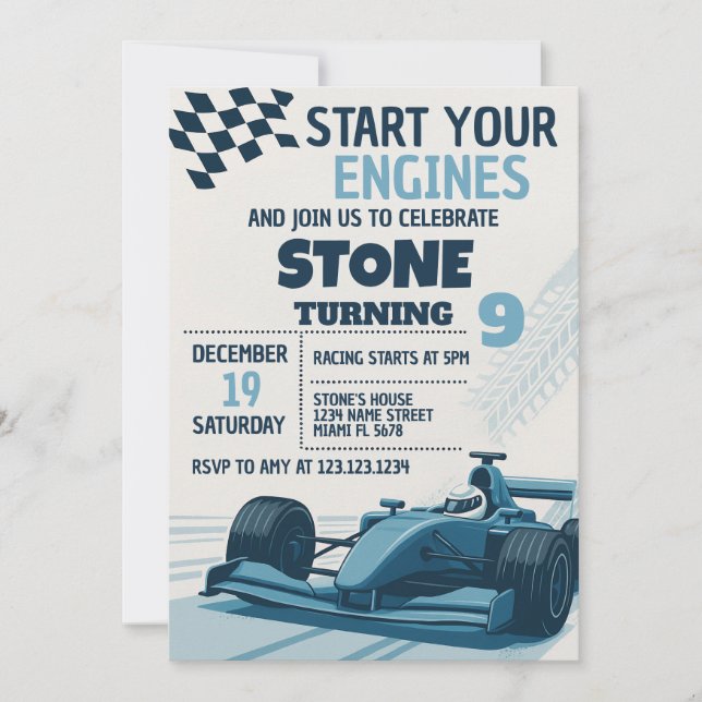 Fast & Fun Editable Party Card (Front)