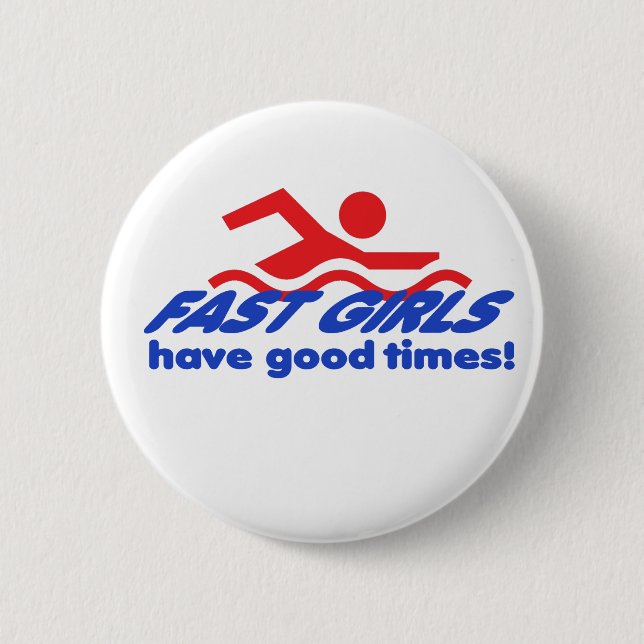 Fast Girls Round Button (Front)