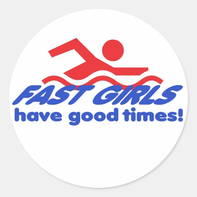Fast Girls Round Stickers (Front)