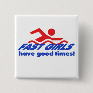 Fast Girls Square Button