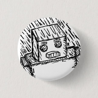 Fast KARL Pensive Robot 3 Cm Round Badge