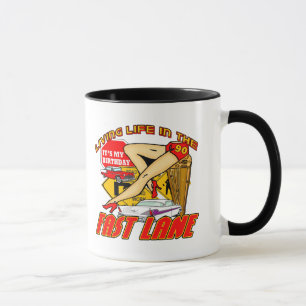 Fast Lane 90th Birthday Gifts Mug