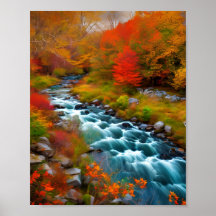 Fast moving New England stream.