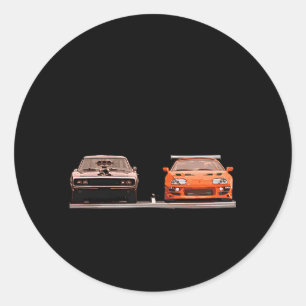 Fast N Furious Cars Car Classic Round Sticker