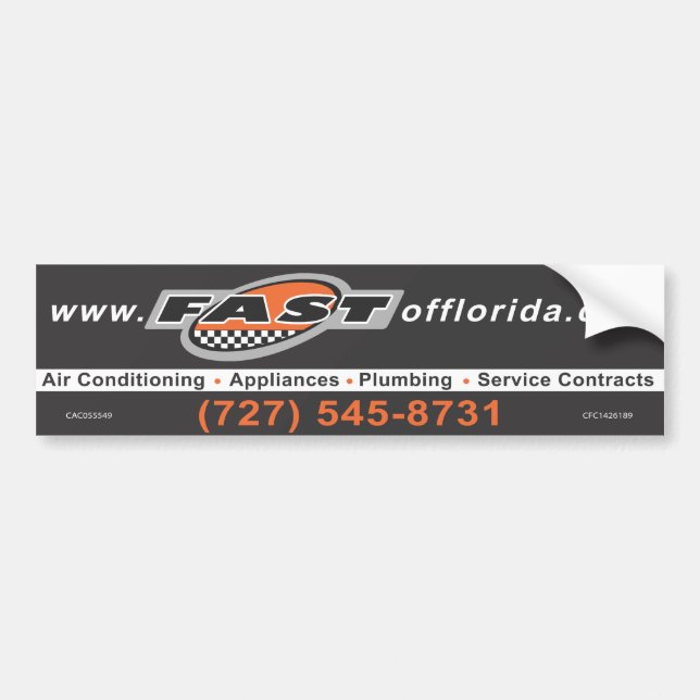 FAST of Florida Website  Bumper Sticker (Front)