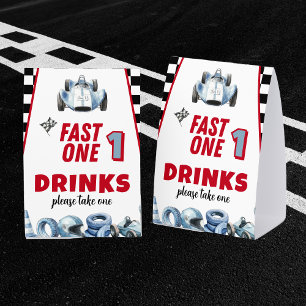 Fast One 1st birthday Boy Racing Car Drinks