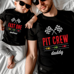 Fast One Black Race Car Baby Baby T-Shirt