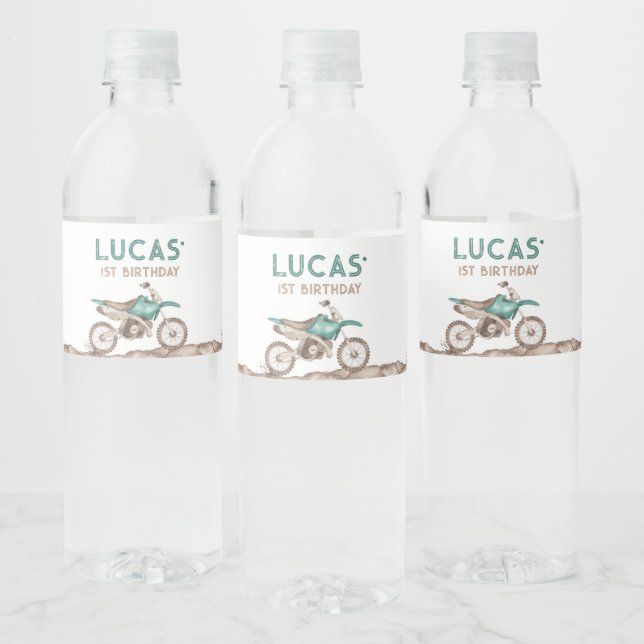 Fast ONE Dirt Bike Water Bottle Labels (Bottles)