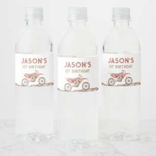 Fast ONE Dirt Bike Water Bottle Labels