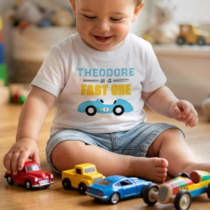 Fast One Race Car 1st Birthday Party Baby T-Shirt