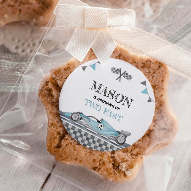 Fast One Race Car 1st Birthday Stickers (Creator Uploaded)