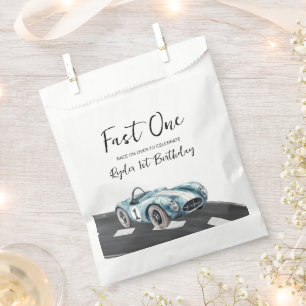 Fast One Race Car First Birthday Favour Bag