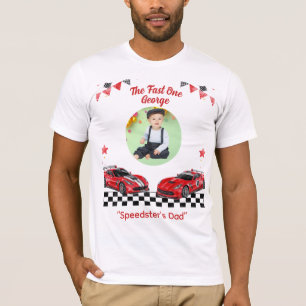 Fast One Red & Black Race Car Speedster Dad T-Shirt